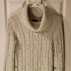 Carol Rose sweater midi dress size small cream